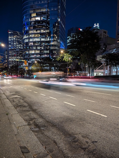 long exposure image of road